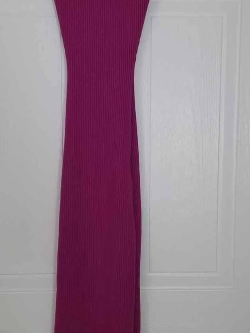 Meshki XS Fuchsia Ribbed Midi Dress - Picture 2 of 3